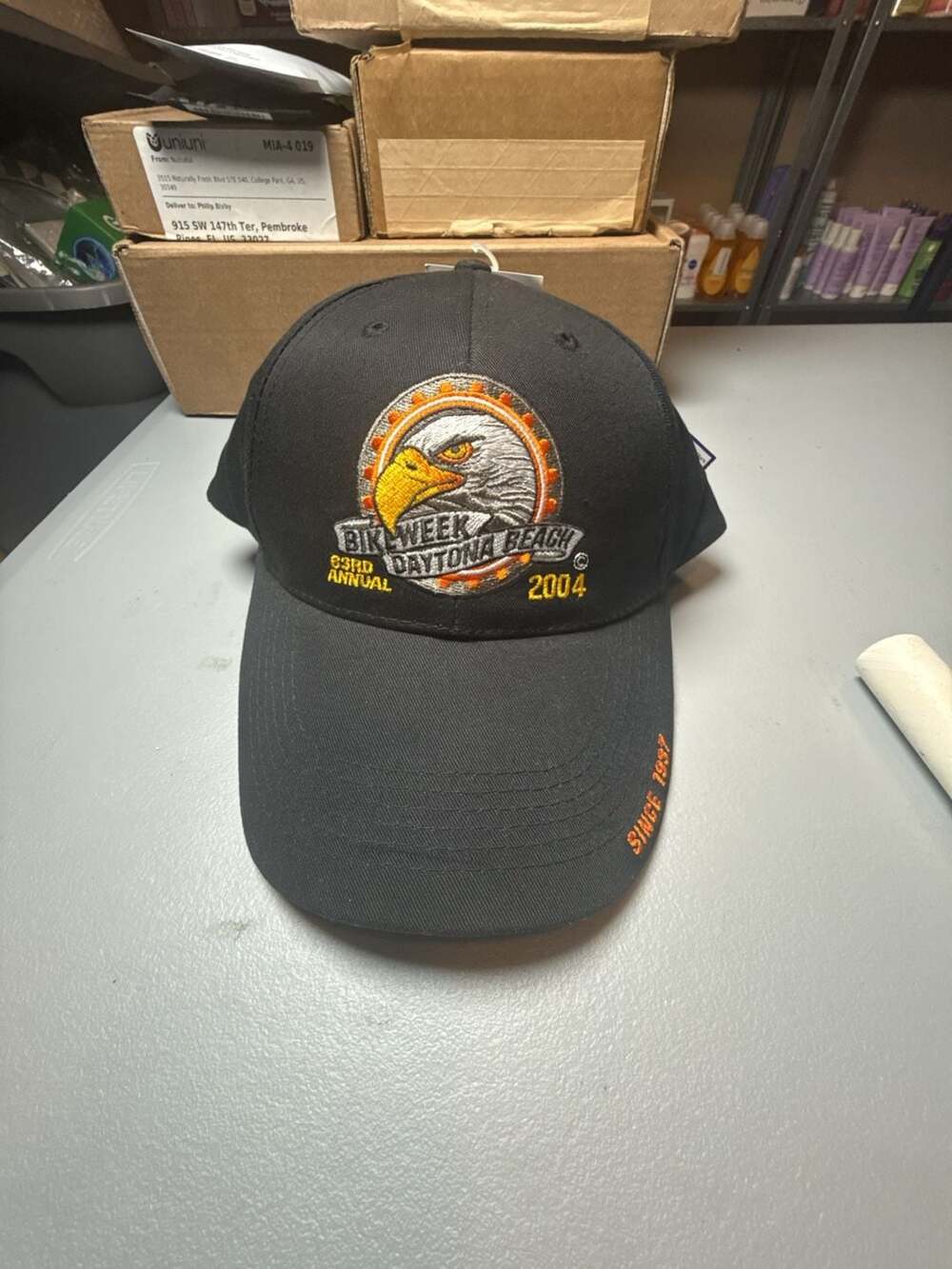 Vintage 2004 Daytona Beach Bike Week 63rd Annual Embroidered Baseball Cap Hat